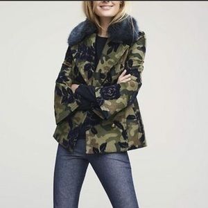 Banana Republic Camouflage Peacoat Jacket.
